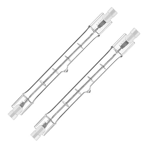 Image of Cfanibo 2 Pcs R7S Halogen Bulb 118mm 120W Dimmable Linear J118 Double Ended Floodlight Bulb 230V 2700K Warm White for Security Light Work Light Spotlights Landscape Lighting Floor Lamp Replacement