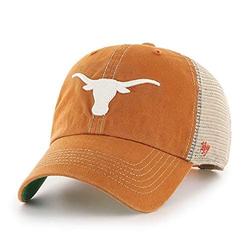 Image of '47 MLB Trawler Team Color Mesh Trucker Clean Up Adjustable Hat, Adult One Size Fits All, Texas Longhorns Orange, One Size