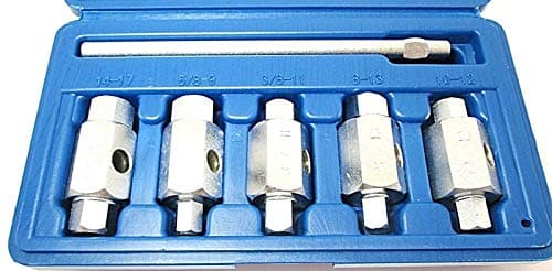 Image of US PRO 6pc Double Ended Drain Sump Plug Key Set Hex Square Drive 3231