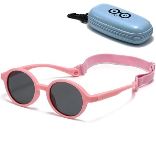 Image of Musivon Baby Sunglasses with Adjustable Strap, Polarized Toddler Sunglasses Flexible Frame for 0-2.5 Years Newborn Boys Girls