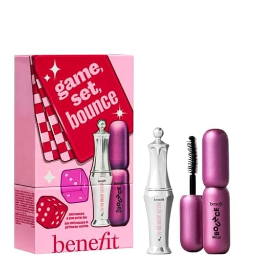 Image of Benefit Game, Set, Bounce 2-Piece Brow & Lash Gift Set Mini volumizing BADgal Bounce mascara and 24hr Brow Setter