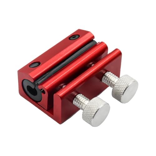Image of MUQIDA Cable Lubricator, Aluminum Double-Headed Wire Luber Tool for Brake Line Lubrication, Cable Luber Oiler Twin Clamp for Motorcycle Scooter Bike ATV, Motorcycle Accessories (Red)