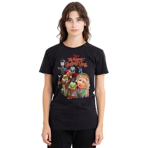 Image of Muppets Disney The Christmas Carol Poster Ladies T Shirt, Black, XX-Large