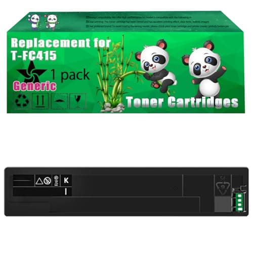Image of Replacement T-FC415 Toner Cartridges Compatible for Toshiba E-Studio 2515 AC 4515 AC 3015 AC 5015 AC 3515 AC Printers, Up to 38000 Pages, Vivid Colors, Contains Chip (1 Pack Black)
