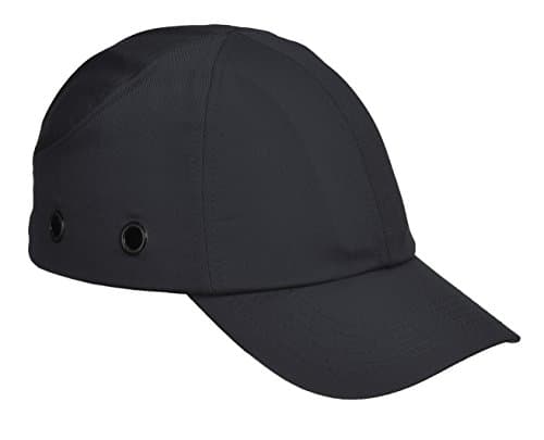 Image of Portwest PW59 Safety Bump Cap ABS EVA Impact Protection Long Peak Ventilated Adjustable Hook Loop Work Cap EN 812 CE UKCA Certified Lightweight Head Protection for Men, Navy, One Size
