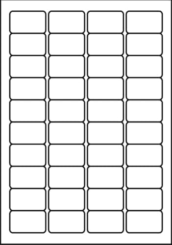 Image of SmithPackaging A4 Self Adhesive Address Labels, 40 Labels Per Sheet, 20 Sheets, 45.7 x 25.4mm, 800 Labels