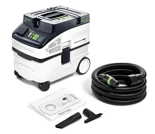 Image of Festool CT 15 Mobile dust extractor 15 l container volume extracts dust, dirt and water for cleaning construction sites, workshops and offices