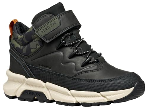 Image of Geox Boys Jflexyperplusboy Ankle Boot, Black, 12.5 UK