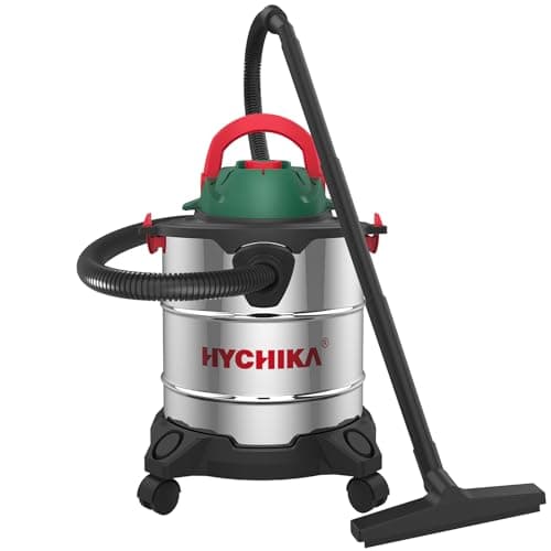 Image of HYCHIKA 3 in 1 Wet and Dry Vacuum Cleaner, Power: 1200 W, 20 L Stainless Steel Tank, 6 M+ Cleaning Range (2.5 M Power Cores + 3.5 M Soft & Hard Hose), for Garden Outdoor Floor Sofa Cleaning