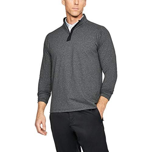 Image of Under Armour Men's Threadborne ¼ Zip, Black Light Heather (002)/Rhino Gray, Small