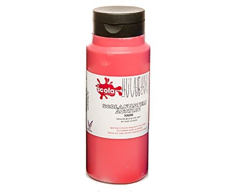 Image of scola 500ml System Scarlet Red Pure Acrylic Artist Paint