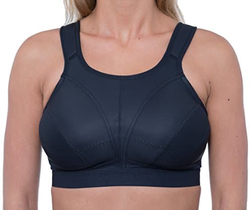 Image of Womens High Impact Sports Bra Non Wired Plus Size Sports Bra Large Bosom Bra 34 G Black