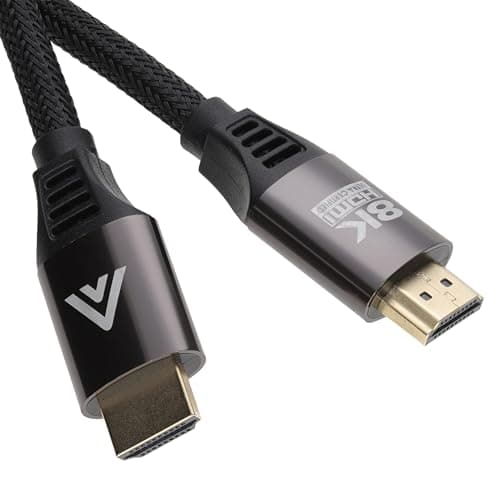 Image of kenable Certified Ultra High Speed HDMI 2.1 Cable 8K@60Hz 4K@120Hz 48Gbps Dynamic HDR eARC VRR Metal Plugs Black 5m