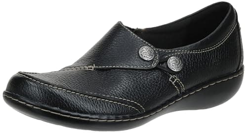 Image of Clarks Women's Ashland Lane Q Slip-On Loafer, Black, 3.5 UK Wide