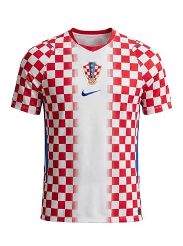 Image of Nike Kids Croatia Dri-Fit Short Sleeve Stadium Home Fan-Jersey, White, 8/10 Years