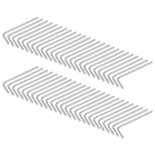 Image of sourcing map 50pcs 2.5mm Hex Key Wrench, Metric L Shaped Long Arm CR-V Steel Repairing Tool for Bikes Furniture Repair