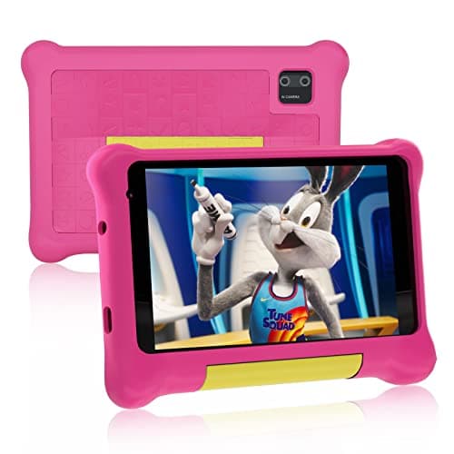 Image of Ainmel Kids Tablet 7 inch, Android 13 Tablets for Kid, 5GB RAM+32GB ROM 128GB Expand, Parental Control, Kids Software Pre-Installed, Dual Camera, Android Learning Tablet with Proof Case (Pink)