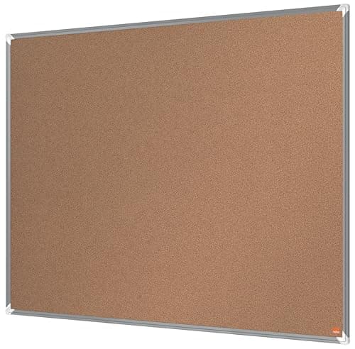 Image of Nobo Premium Plus Cork Notice Board 1200x900mm – Pin Board for Wall with Self-Healing Surface, Aluminium Frame, Office Notice Board, Memo Board, Display Board, EU Ecolabel Certified, 1915181