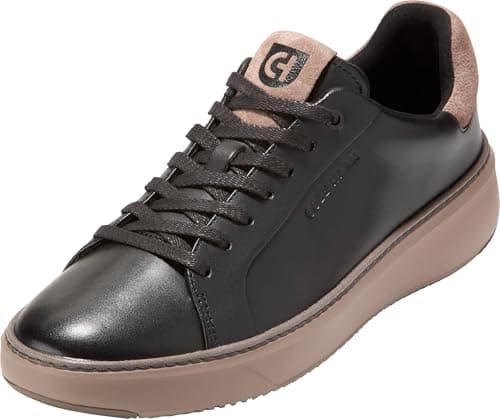 Image of Cole Haan Men's Grandpro Topspin Sneaker, Black/Truffle, 8.5 Wide