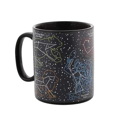 Image of Ginger Fox Star Constellations Heat Changing Novelty Mug - Watch Your Mug Reveal Starry Skies - For The Astronomer