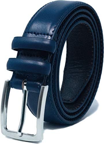 Image of Ashford Ridge Mens 33mm Double Loop Leather Belt - Navy Medium