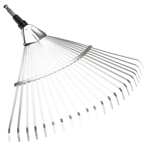 Image of Gardena combisystem fan rake: 50 cm working width, ideal garden accessories for consuming garden waste such as foliage or grass cut, matching all CS stems (3102-20)