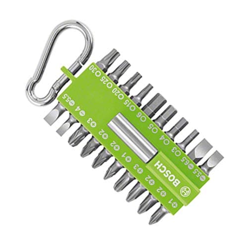 Image of Bosch 21 Piece Screwdriver Bit Set Green (with Magnetic Bit Holder, Carabiner, Accessory for Electric Screwdrivers)