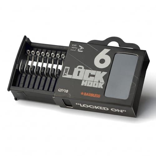 Image of OMC Lock Hooks - Barbed & Barbless Carp Hooks, Sizes 2, 4, 6 & 8 - Aggressive Curve, Wide Gape Hook with Needle Point, Strong Forged Steel - Ideal for Rigs, Bottom Baits & Wafters