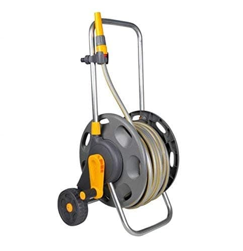 Image of Advanced Hozelock Manufacturing 2435 Assembled Reel + 50 Metre Hose + Fittings -