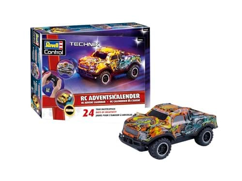 Image of Revell Advent Calendar RC Christmas Driver I RC Car With Christmas Lighting I DIY Advent Calendar I Christmas Calendar for Boys, Girls and Adults from 6 Years I Car Assembly in 24 Days