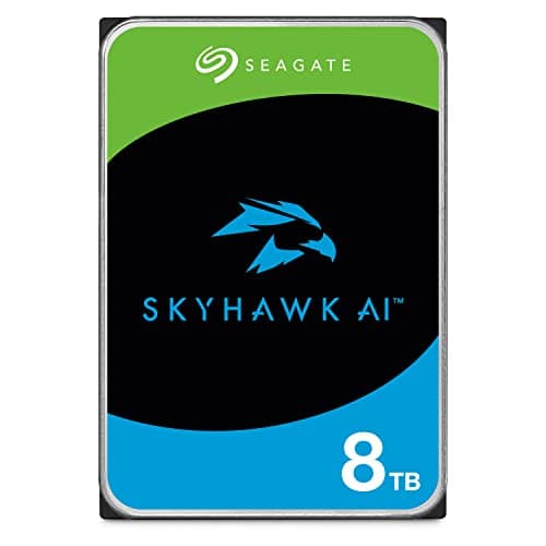 Image of Seagate SkyHawk AI, 8 TB, Surveillance Internal Hard Drive HDD – 3.5 Inch SATA 6 Gb/s 256 MB Cache for DVR NVR Security Camera System, and Three-year Rescue Services (ST8000VE0004)