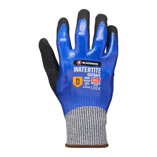 Image of Blackrock Watertite Cutsafe Cut Resistant Waterproof Work Gloves, Heavy Duty Gardening Safety Gloves For Men Women, Anti Cut, Near Cut Proof & Knife Proof, Construction, Whittling, DIY - Size 9/Large