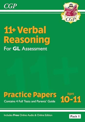 Image of 11+ GL Verbal Reasoning Practice Papers: Ages 10-11 - Pack 1 (with Parents' Guide & Online Ed) (CGP GL 11+ Ages 10-11)