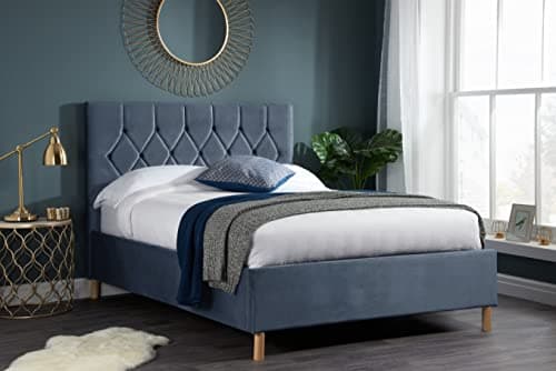 Image of Birlea Loxley 4FT Small Double Fabric Bed - Grey