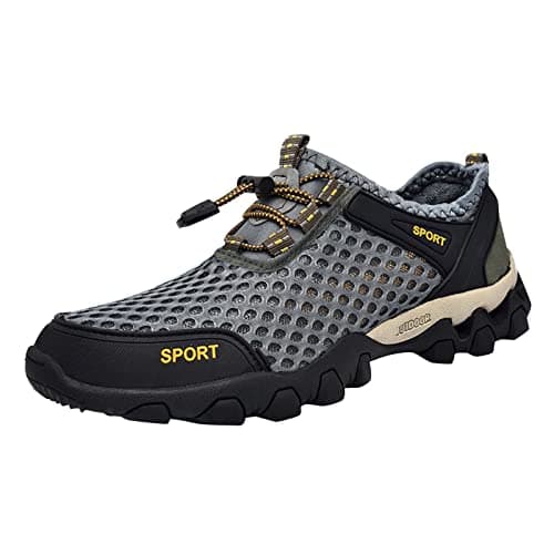 Image of Water Running Shoes Womens Mens Gym Tennis Sneakers Athletic Barefoot Trainers for Swimming Breathable Lightweight Comfortable Breathable Running Nurse Work Footwear Grey