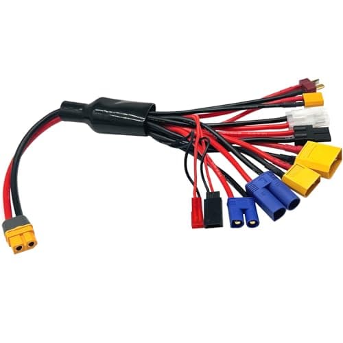 Image of RC Lipo Battery Charger Adapter Connector Splitter Wire 10 in 1 Octopus Convert Cable to XT60H Plug Lead Cable for TRX, T-Plug, Tamiya,Futaba, JST, XT90,XT60,XT30,EC3,EC5