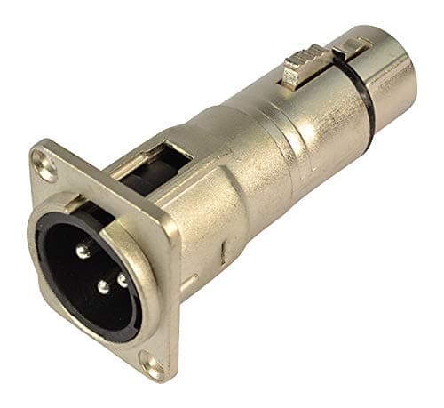 Image of Through Panel XLR connector Male Panel to Female Rear