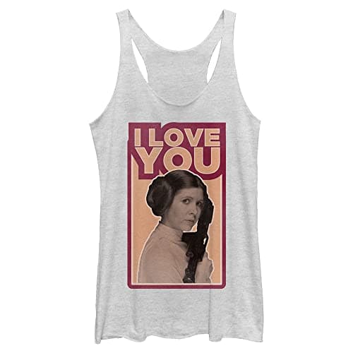 Image of STAR WARS Women's Leia Love Shirt, White Heather, XX-Large