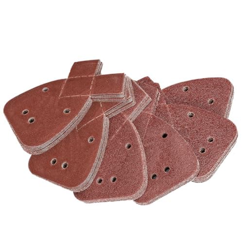 Image of 60PCS Black and Decker Mouse Sander Pads,4-Hole Hook and Loop Sanding Pads with Extra 2 Replacement Tips - 10 Each of 40/60/80/120/180/240 Grit Assorted Sanding Pads for Mouse Sanders