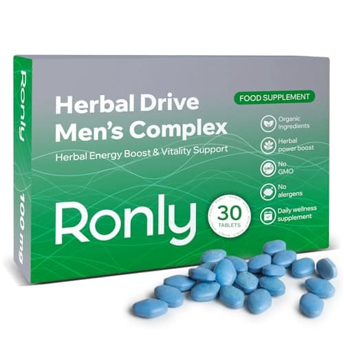Image of Ronly Herbal Drive Men’s Complex – 30 Tablets 100mg | Powerful Herbal Supplement for Men | Supports Energy, Vitality & Daily Performance | Advanced Men’s Complex | UK Supplier