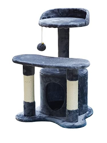 Image of Petbarn Cat Tree Scratching Post Tower Dark Grey
