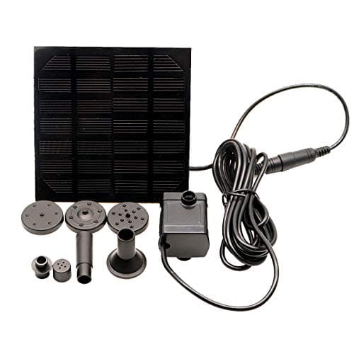 Image of Solar Fountain - Panel Water Pump for Bird Bath Solar Panel Kit Outdoor Fountain for Outdoor Small Pond, Patio Garden and Fish Tank