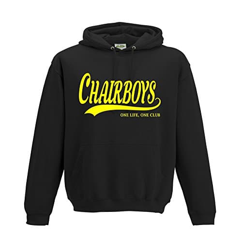 Image of All About The Print Wycombe CHAIRBOYS Football Gift - Hoodie one life one club top jumper sweatshirt FC Present FH90 (Adult XXL, Jet Black)