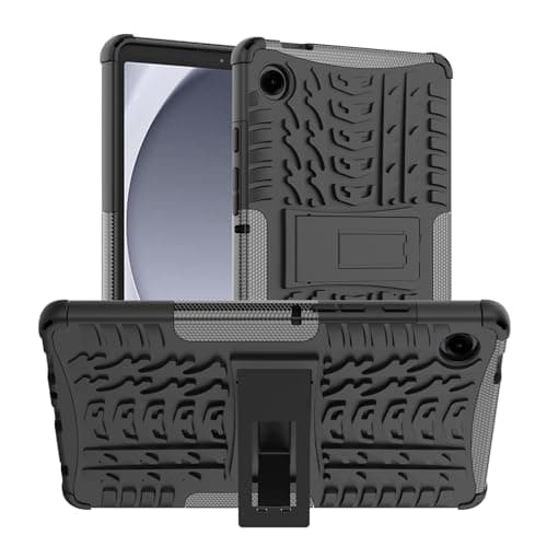 Image of iCatchy Case for Samsung Galaxy Tab A9 (8.7'' Inch) Heavy Duty Hard Tough Dual Layer Hybrid Shockproof Cover compatible with Samsung Tab A9 (SM-X110/X115/X117) Tablet Case (Black)