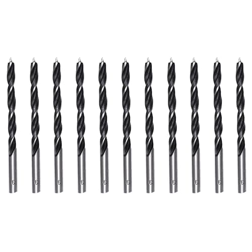 Image of Foyscr 10 Piece 6mm Brad Point Wood Drill Bits, Professional Carbon Steel, Clean Efficient Drilling