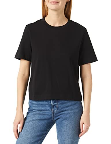 Image of SELECTED FEMME Women's Slfessential Ss Boxy Tee Noos T-Shirt, Black, M