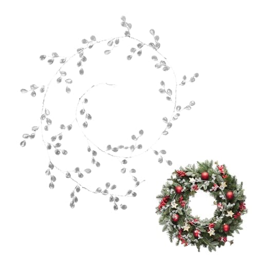 Image of Crystal Garland Christmas Wreath Elegant Realistic Crystals Holiday Decoration Christmas Garlands Outdoor Chandelier Mantle Stairs Winter Front Back