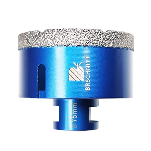 Image of Diamond Drill Bit 75mm,BRSCHNITT 1pc M14 Vacuum Brazed Diamond Tip Drill Bit for Tile Porcelain Stoneware Ceramic Marble Granite Drilling,Suitable For Angle Grinders
