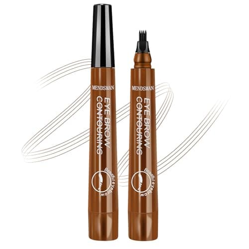 Image of Eyebrow Pen Liquid Eyebrow Pencil - Magical Precise Waterproof Brow Pen 4 Tipped Precise Brow Pencil Waterproof With A Micro-Fork Tip Applicator (Light brown)