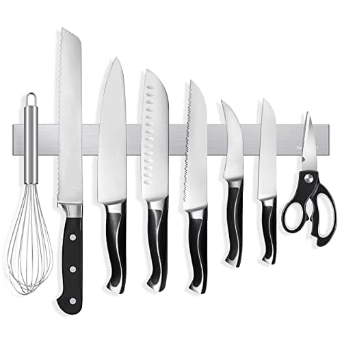 Image of Smart&Cool Magnetic Knife Holder - 40CM (15.75 inch) Self Adhesive Stainless Steel Magnetic Knife Strip Rack for Wall Secure, Easy Storage Kitchen Utensil Tools